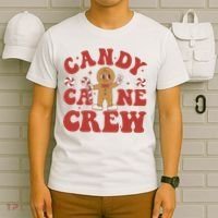 Candy Cane Crew Cookie Merry Christmas Gingerbread Cute  T-Shirt thumb 6