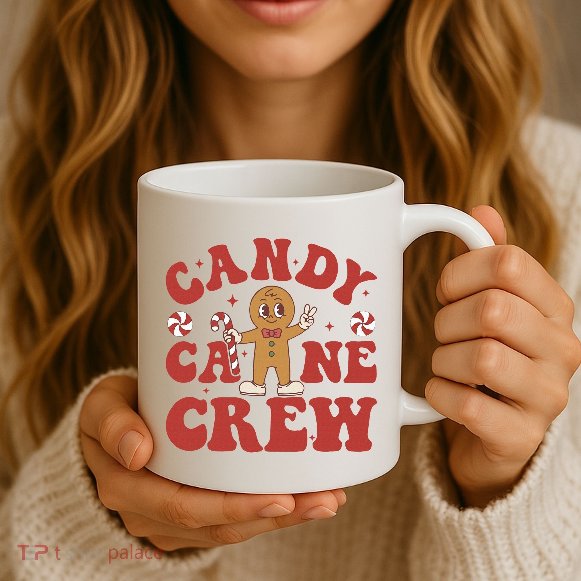 Candy Cane Crew Cookie Merry Christmas Gingerbread Cute  Coffee Mug
