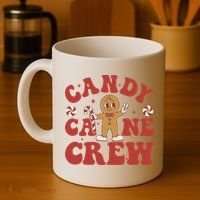 Candy Cane Crew Cookie Merry Christmas Gingerbread Cute  Coffee Mug thumb 4