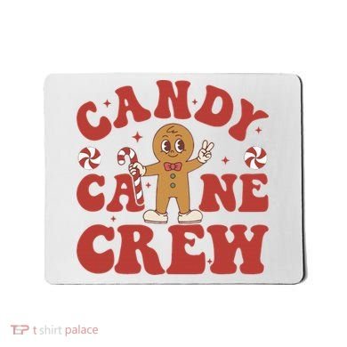 Candy Cane Crew Cookie Merry Christmas Gingerbread Cute  Mousepad