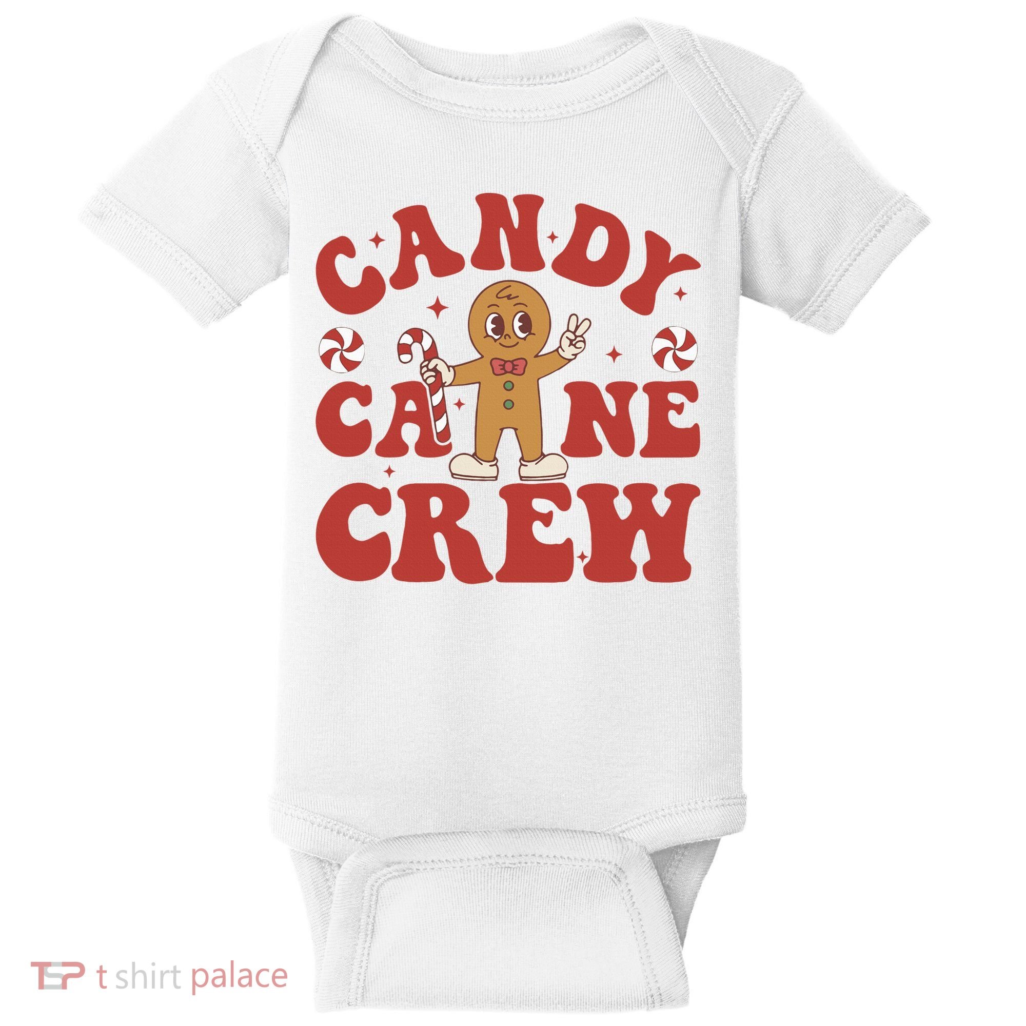 Candy Cane Crew Cookie Merry Christmas Gingerbread Cute  Baby Bodysuit
