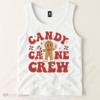 Candy Cane Crew Cookie Merry Christmas Gingerbread Cute  Tank Top thumb 2