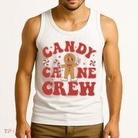 Candy Cane Crew Cookie Merry Christmas Gingerbread Cute  Tank Top thumb 3