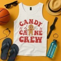 Candy Cane Crew Cookie Merry Christmas Gingerbread Cute  Tank Top thumb 4