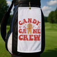 Candy Cane Crew Cookie Merry Christmas Gingerbread Cute  Golf Towel thumb 2