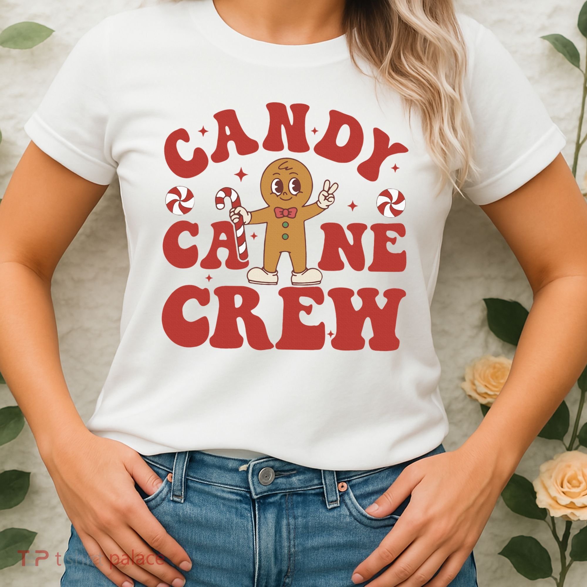 Candy Cane Crew Cookie Merry Christmas Gingerbread Cute  Women's T-Shirt