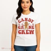 Candy Cane Crew Cookie Merry Christmas Gingerbread Cute  Women's T-Shirt thumb 4