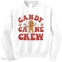Candy Cane Crew Cookie Merry Christmas Gingerbread Cute  Kids Sweatshirt thumb 0