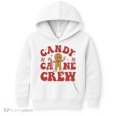 Candy Cane Crew Cookie Merry Christmas Gingerbread Cute  Kids Hoodie