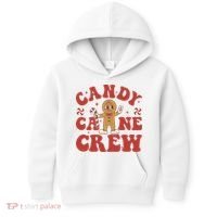 Candy Cane Crew Cookie Merry Christmas Gingerbread Cute  Kids Hoodie thumb 0