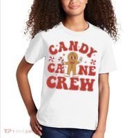Candy Cane Crew Cookie Merry Christmas Gingerbread Cute  Kids T-Shirt thumb 2