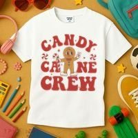 Candy Cane Crew Cookie Merry Christmas Gingerbread Cute  Kids T-Shirt thumb 3