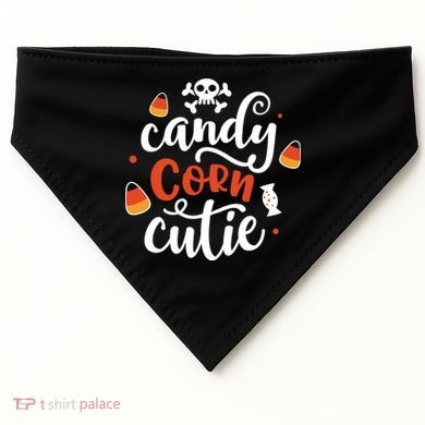 Candy Corn Cutie Halloween USA-Made Doggie Bandana