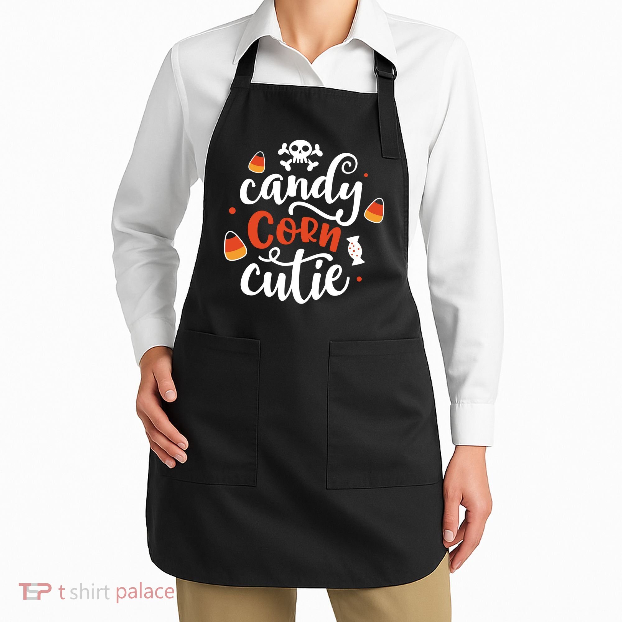 Candy Corn Cutie Halloween Apron
