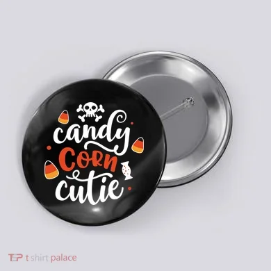 Candy Corn Cutie Halloween Button