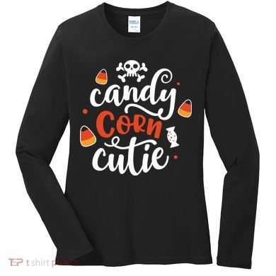 Candy Corn Cutie Halloween Women's Long Sleeve Shirt