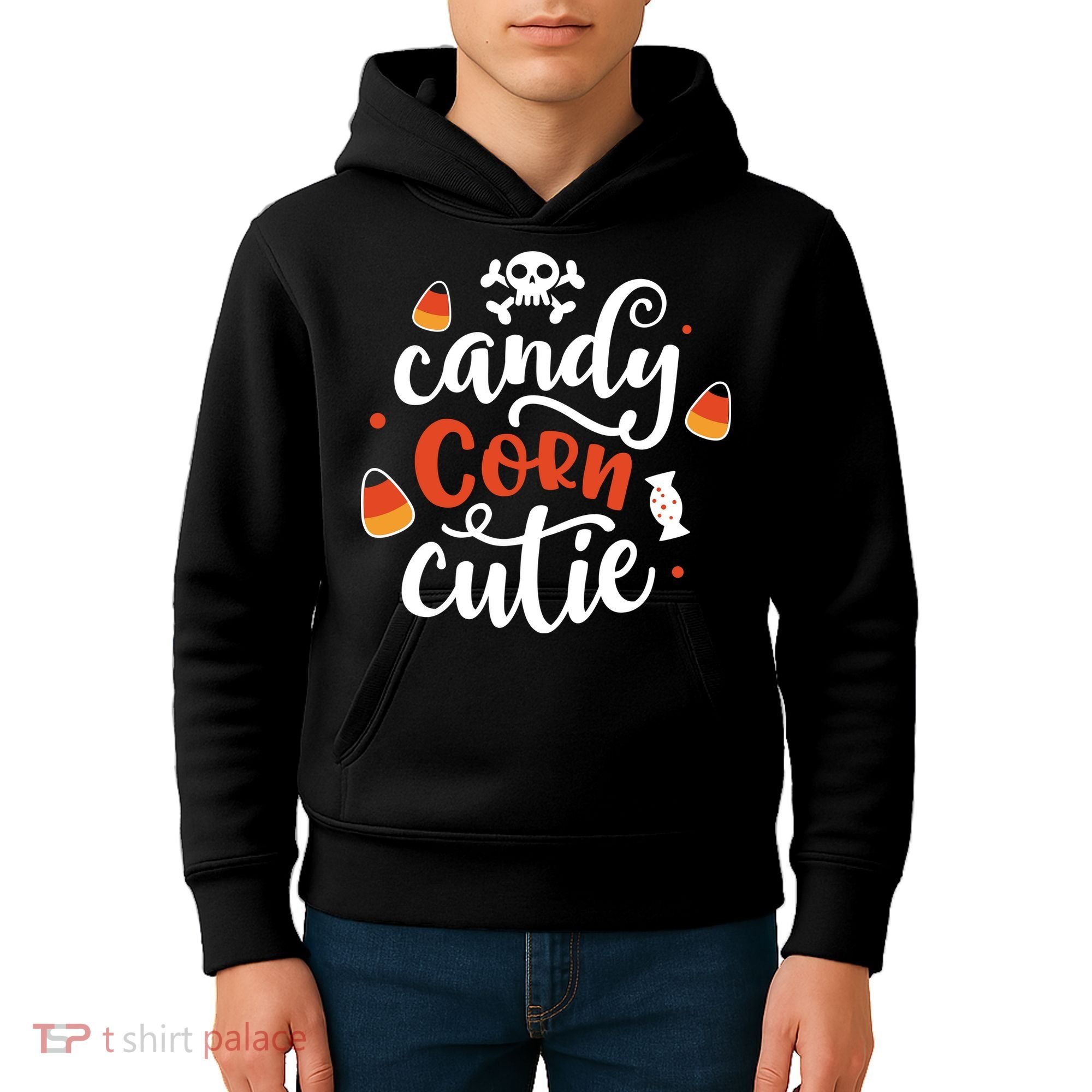 Candy Corn Cutie Halloween Kids Hoodie
