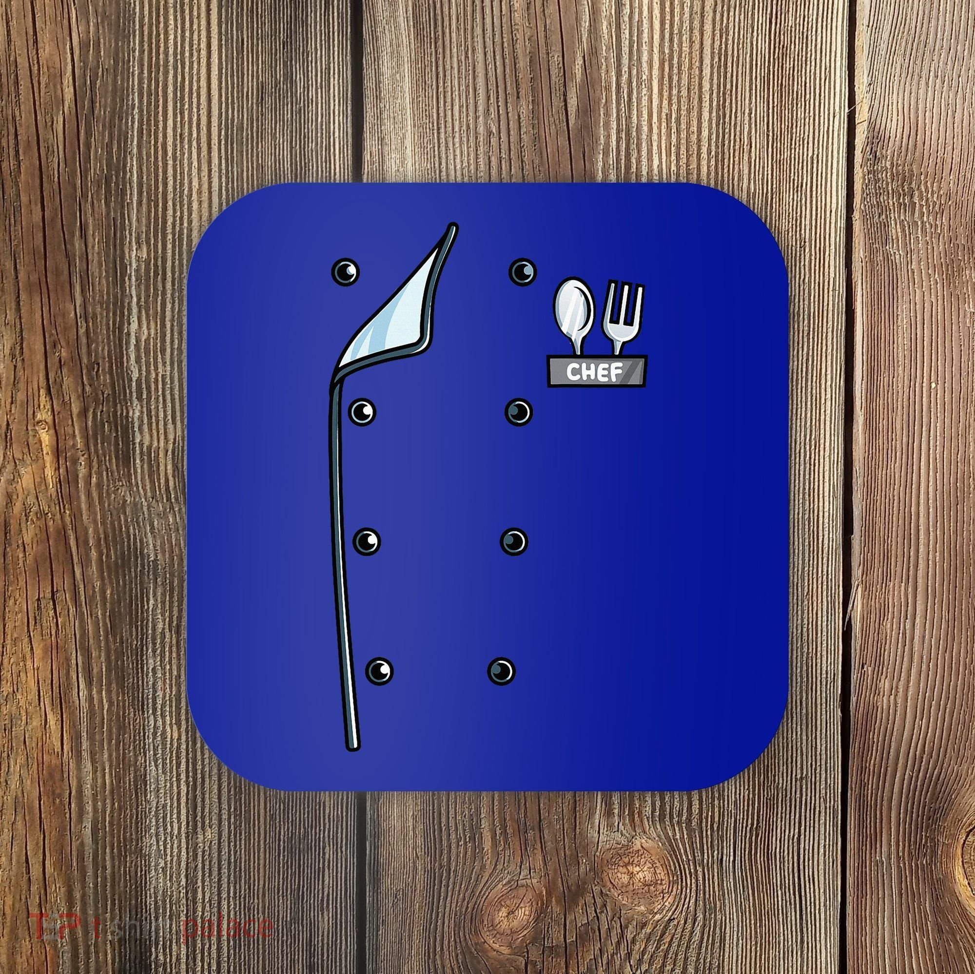 Chef Costume Coat Uniform Cook Jacket Coaster