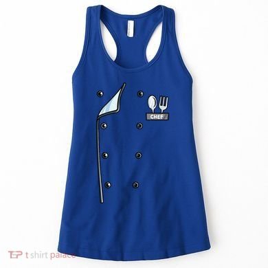 Chef Costume Coat Uniform Cook Jacket Women's Tank Top