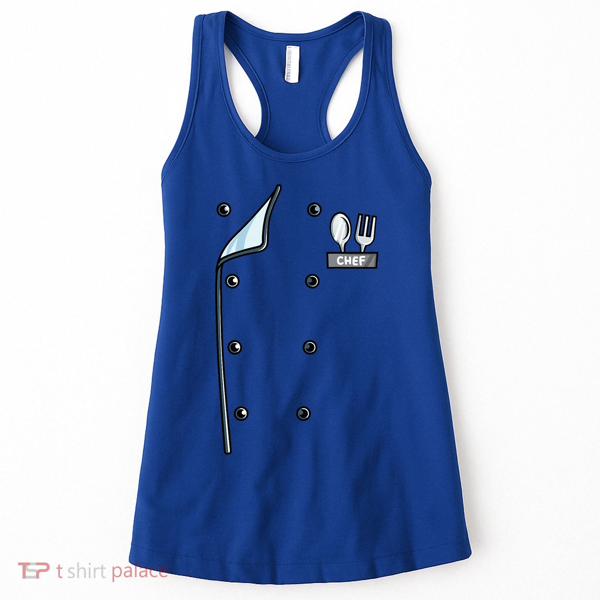 Chef Costume Coat Uniform Cook Jacket Women's Tank Top