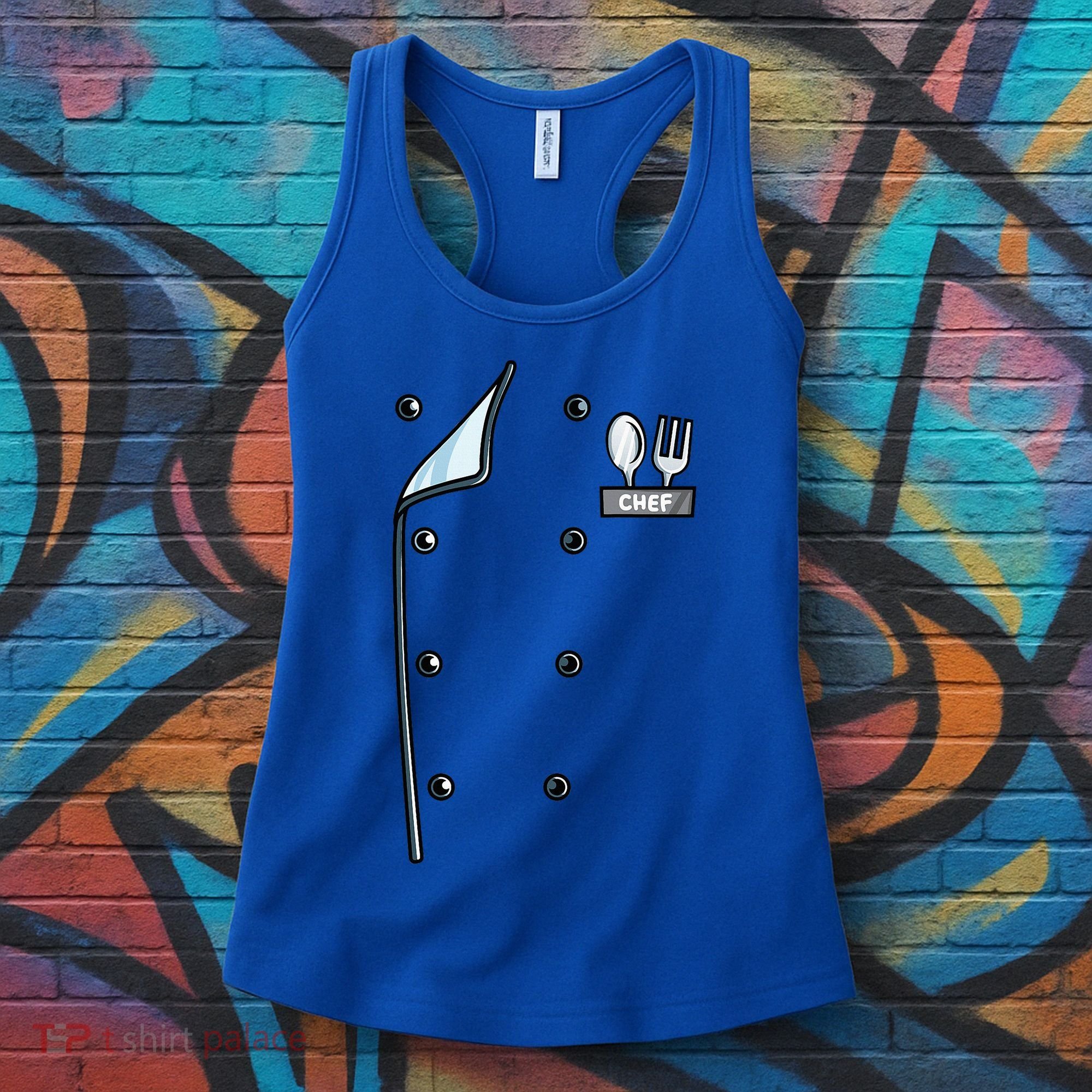 Chef Costume Coat Uniform Cook Jacket Women's Tank Top