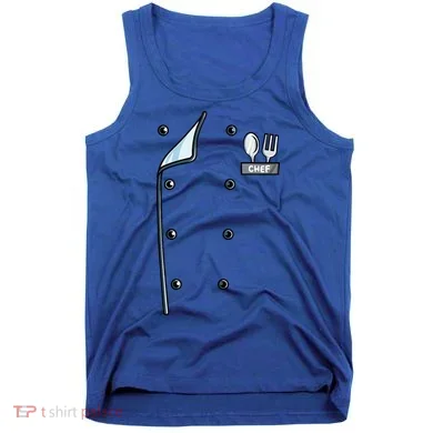 Chef Costume Coat Uniform Cook Jacket Tank Top