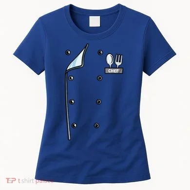 Chef Costume Coat Uniform Cook Jacket Women's T-Shirt