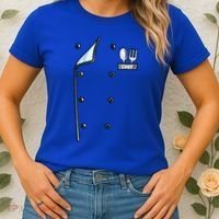 Chef Costume Coat Uniform Cook Jacket Women's T-Shirt thumb 2