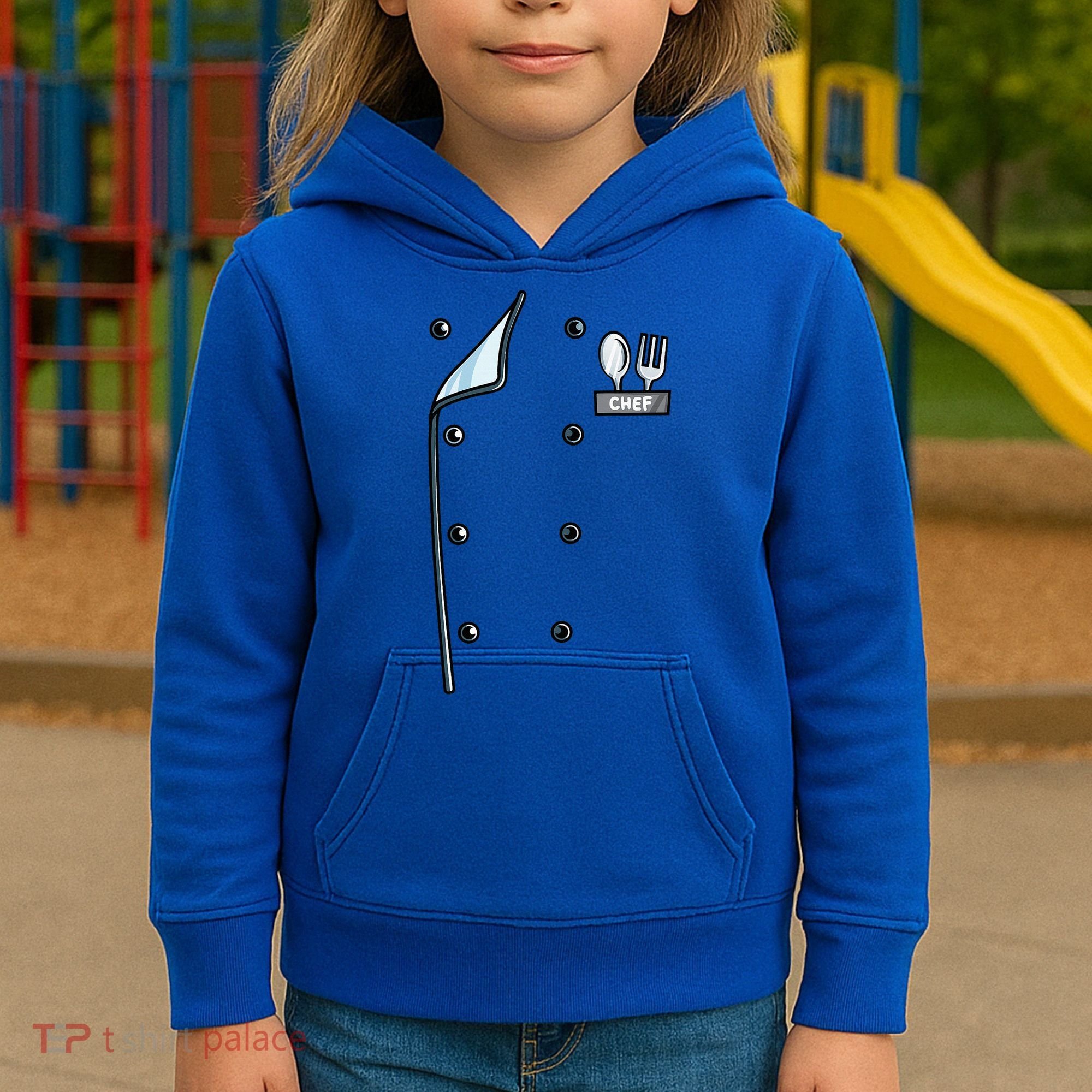 Chef Costume Coat Uniform Cook Jacket Kids Hoodie