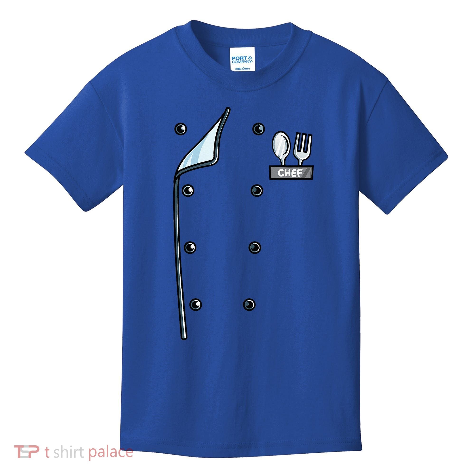 Chef Costume Coat Uniform Cook Jacket Kids T-Shirt