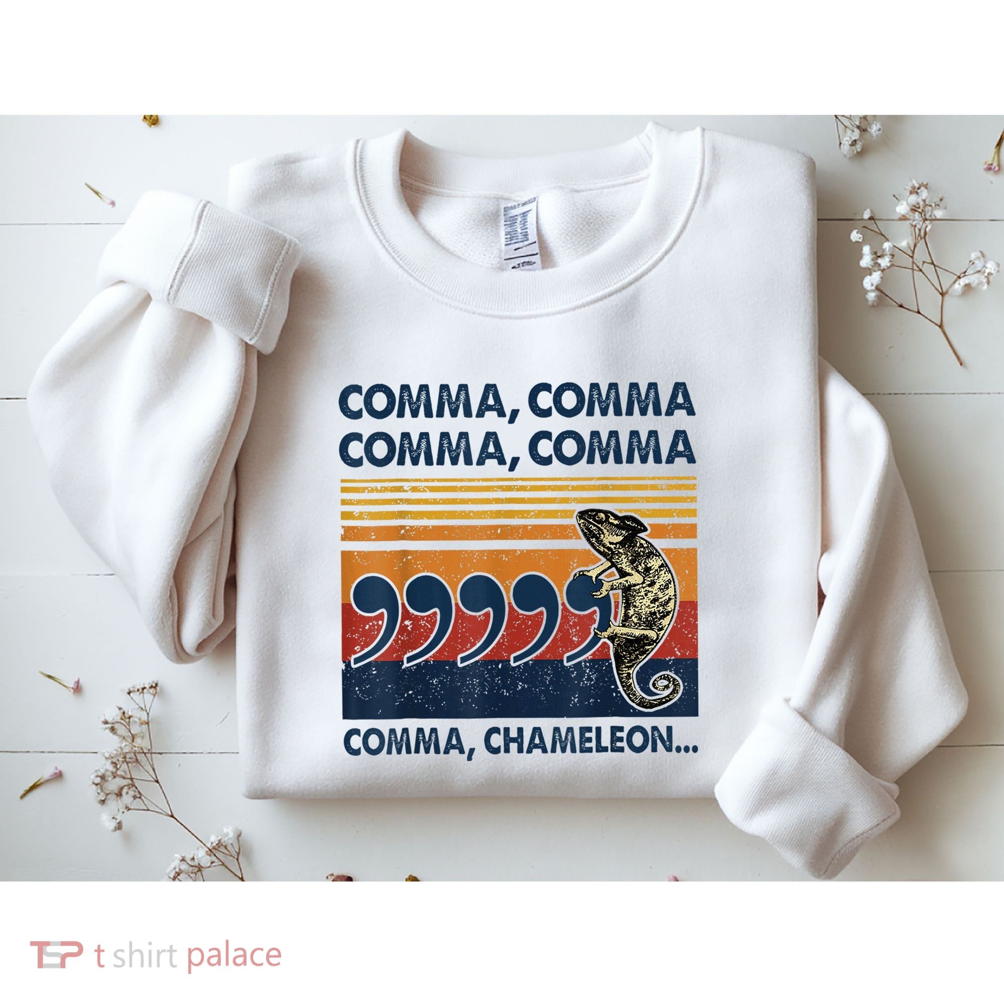 Comma Comma Chameleon Funny Grammar English Teacher Sweatshirt