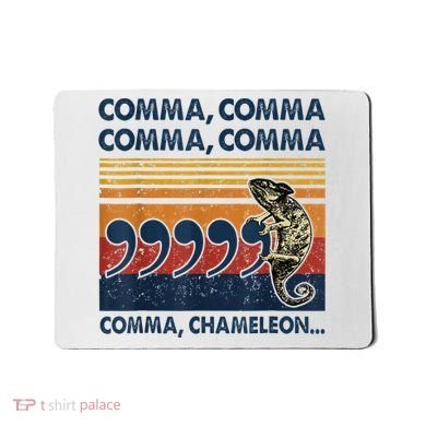 Comma Comma Chameleon Funny Grammar English Teacher Mousepad