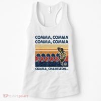 Comma Comma Chameleon Funny Grammar English Teacher Women's Tank Top thumb 0