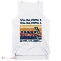 Comma Comma Chameleon Funny Grammar English Teacher Tank Top thumb 0