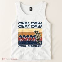 Comma Comma Chameleon Funny Grammar English Teacher Tank Top thumb 2