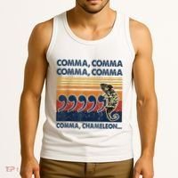 Comma Comma Chameleon Funny Grammar English Teacher Tank Top thumb 3