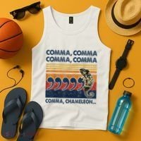 Comma Comma Chameleon Funny Grammar English Teacher Tank Top thumb 4
