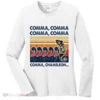 Comma Comma Chameleon Funny Grammar English Teacher Women's Long Sleeve Shirt thumb 0