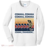 Comma Comma Chameleon Funny Grammar English Teacher Kids Long Sleeve Shirt thumb 0