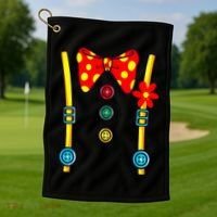 Clown Costume Circus Birthday Party Halloween Golf Towel thumb 1