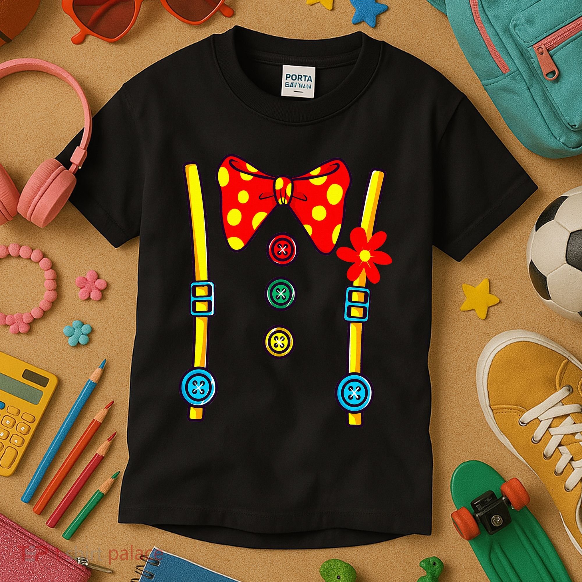 Clown Costume Circus Birthday Party Halloween Kids T-Shirt