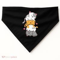 Cat Cats Cute Kitty Pile Anime Kawaii Neko Gift TShirt USA-Made Doggie Bandana thumb 0