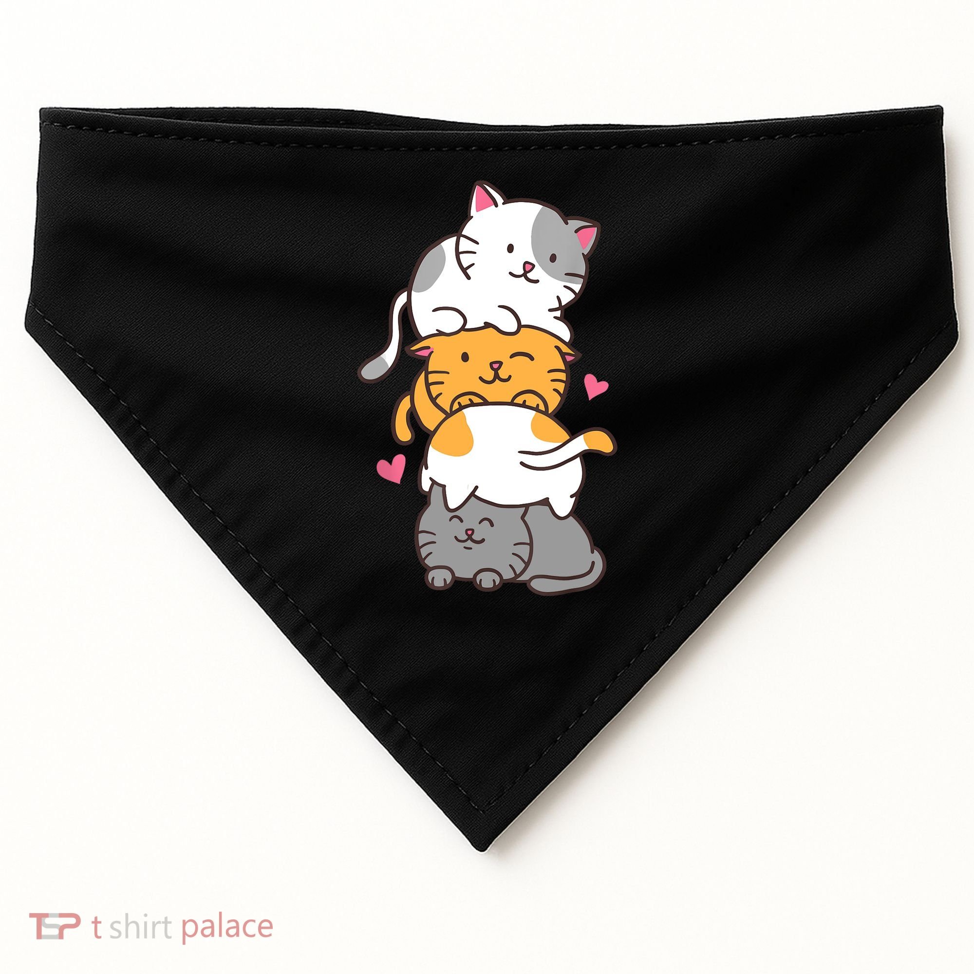 Cat Cats Cute Kitty Pile Anime Kawaii Neko Gift TShirt USA-Made Doggie Bandana