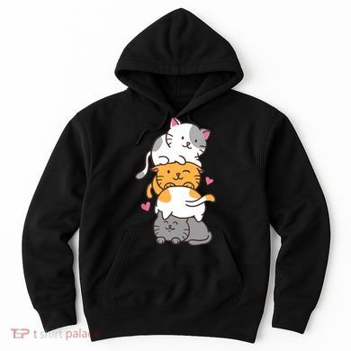 Cat Cats Cute Kitty Pile Anime Kawaii Neko Gift TShirt Hoodie