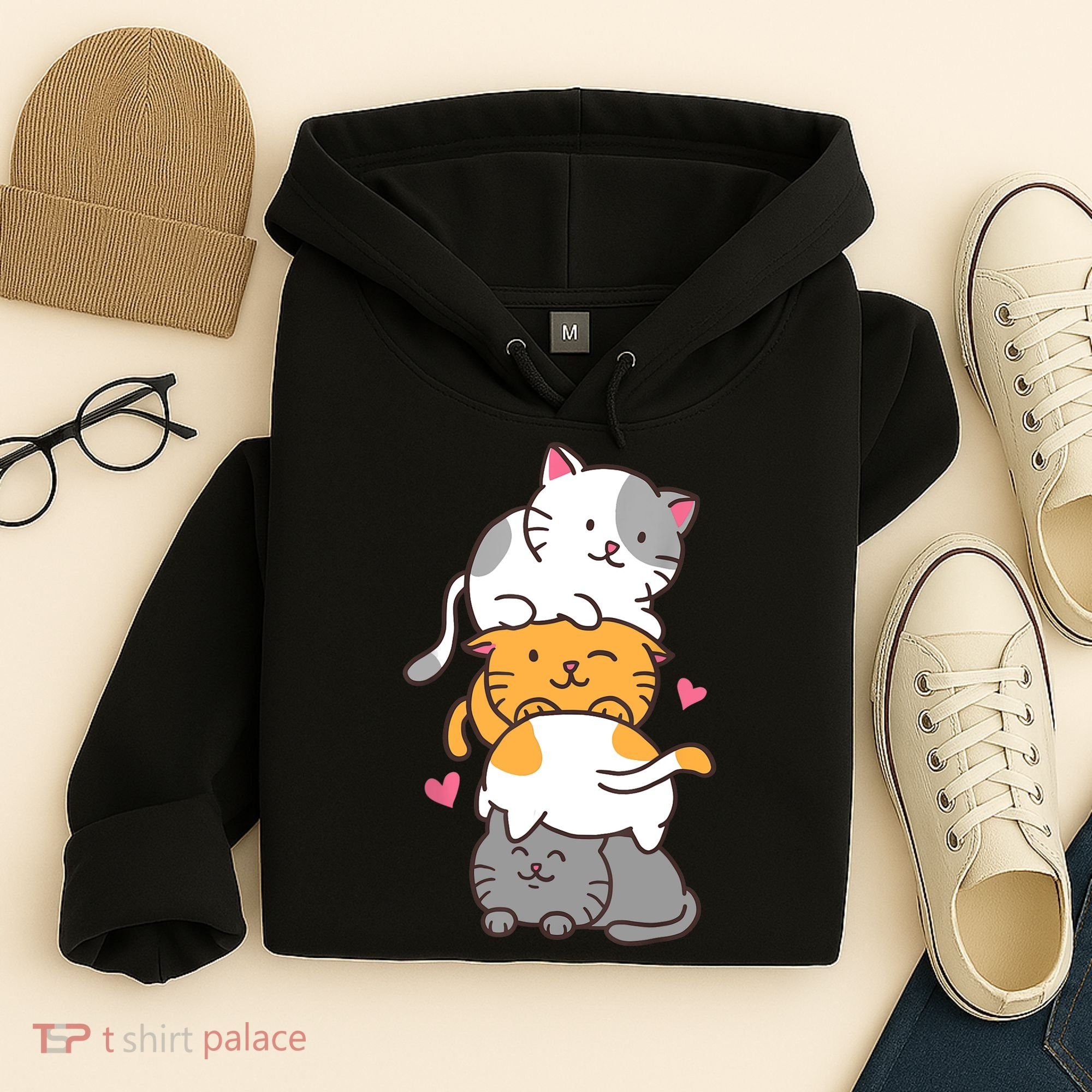 Cat Cats Cute Kitty Pile Anime Kawaii Neko Gift TShirt Hoodie