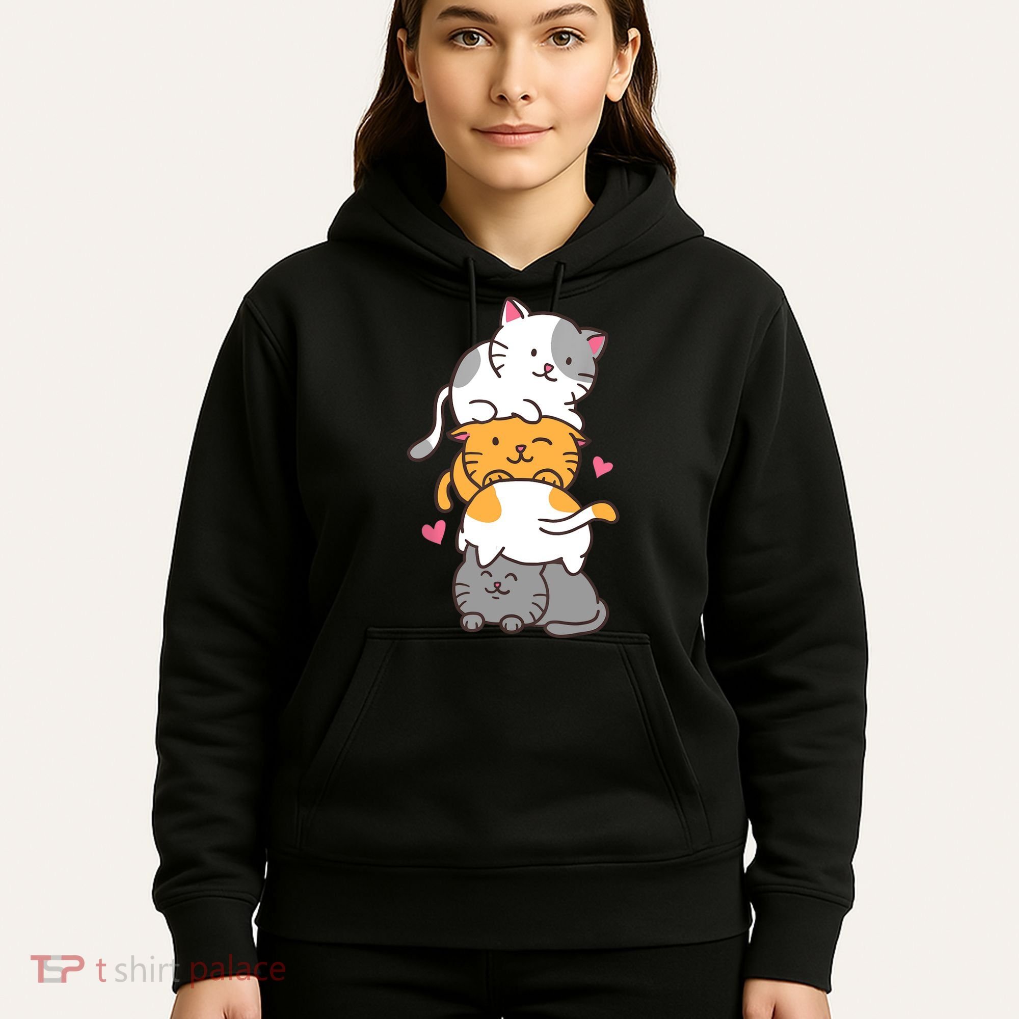 Cat Cats Cute Kitty Pile Anime Kawaii Neko Gift TShirt Hoodie