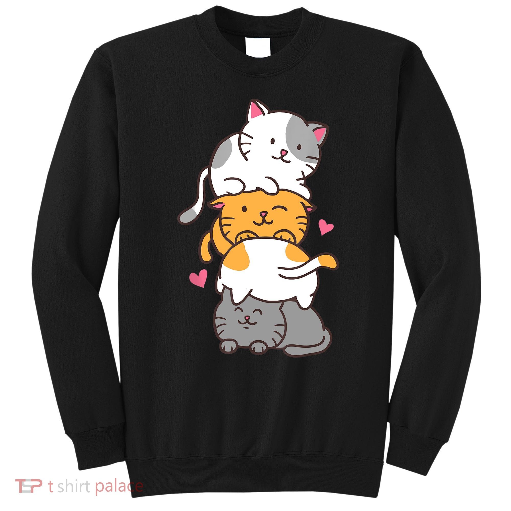 Cat Cats Cute Kitty Pile Anime Kawaii Neko Gift TShirt Sweatshirt
