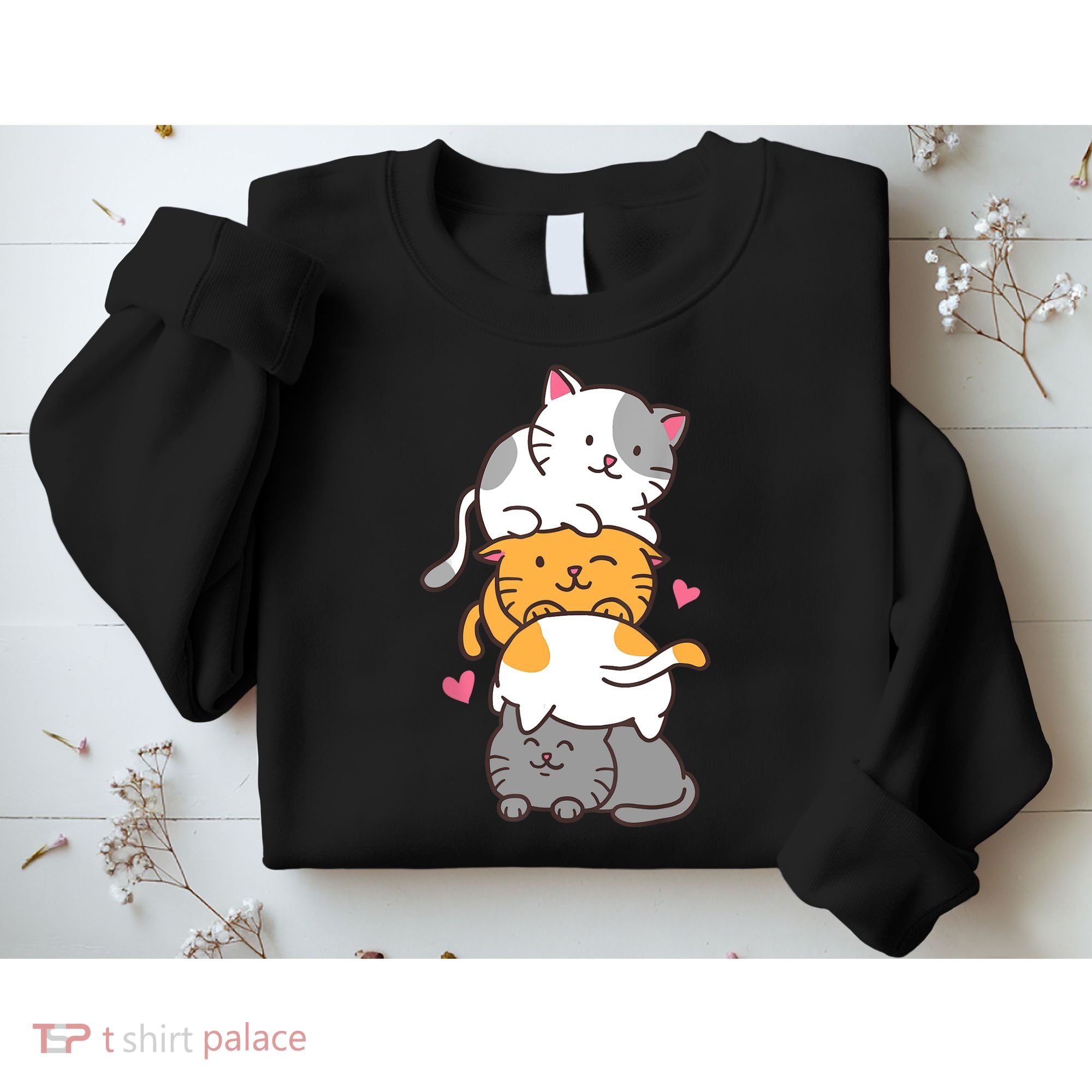 Cat Cats Cute Kitty Pile Anime Kawaii Neko Gift TShirt Sweatshirt