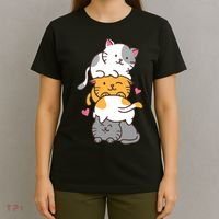 Cat Cats Cute Kitty Pile Anime Kawaii Neko Gift TShirt T-Shirt thumb 4