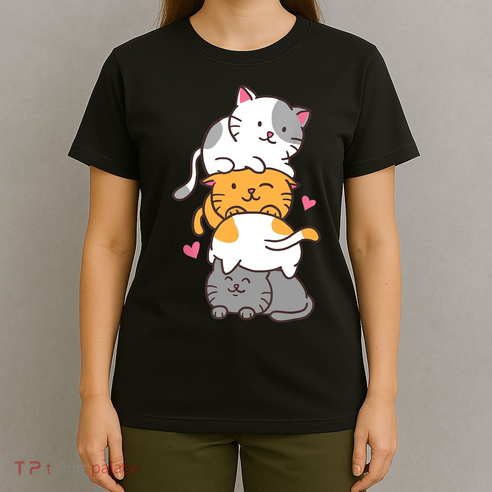Cat Cats Cute Kitty Pile Anime Kawaii Neko Gift TShirt T-Shirt